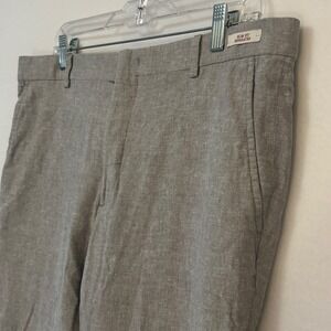 Jos A Bank Slim Fit Separates‎ Grey Linen Cotton Dress Casual Pantrs Men's 36x30